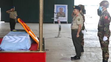 শান্তিরক্ষী সার্জেন্ট মোঃ মনজুর রহমান এর জানাযা অনুষ্ঠিত