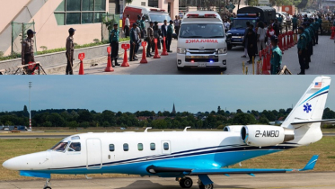 ওসমান হাদিকে নিয়ে সিঙ্গাপুরের পথে এয়ার অ্যাম্বুলেন্স ওসমান হাদিকে নিয়ে সিঙ্গাপুরের পথে এয়ার অ্যাম্বুলেন্স