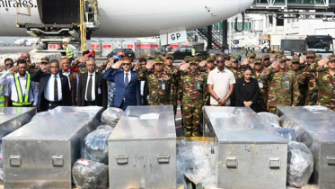 দেশে পৌঁছেছে সুদানে শহীদ বাংলাদেশি শান্তিরক্ষীদের মরদেহ, জানাজা কাল