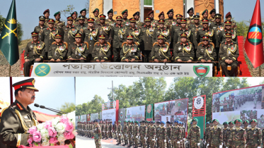 রামুতে ৪টি ইউনিটের পতাকা উত্তোলন করলেন সেনাপ্রধান