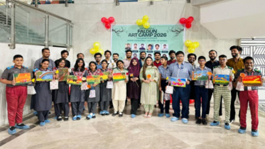 বসন্ত বরণ উপলক্ষে আর্ট পিক্সের আর্ট ক্যাম্প অনুষ্ঠিত