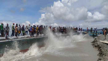 আম্পানে ক্ষতিগ্রস্থ নির্মাণাধীন বাঁধ পরিদর্শনে সেনা কর্মকর্তা 