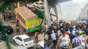 বনানীতে বাস নিয়ন্ত্রণ হারিয়ে ফুটওভার ব্রিজে ধাক্কা, নিহত ২