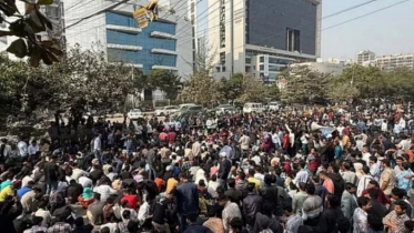তিন দফা দাবিতে ইসির সামনে ছাত্রদলের অবস্থান কর্মসূচি