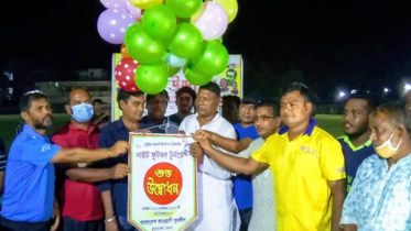 মুজিববর্ষ উপলক্ষে চুয়াডাঙ্গায় নাইট ফুটবল শুরু