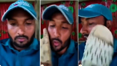 কাঙ্ক্ষিত পদ না পেয়ে নিজের গালে জুতাপেটা ছাত্রদল নেতার, ভিডিও ভাইরাল