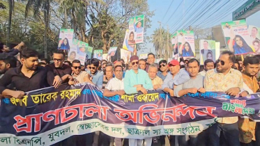 ফরিদপুরে বিএনপি ও অঙ্গসংগঠনের আনন্দ মিছিল