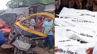 ভাঙ্গায় বাস-মাহিন্দ্রা মুখোমুখি সংঘর্ষে নিহত বেড়ে ৫