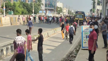 ঢাকা-টাঙ্গাইল মহাসড়কে ৫ ঘণ্টা বিক্ষোভ-অবরোধ শ্রমিকদের