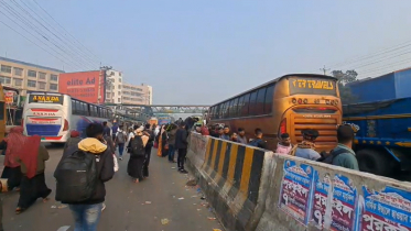 নির্বাচন ঘিরে ঘরমুখী মানুষ, মহাসড়কে যানজট