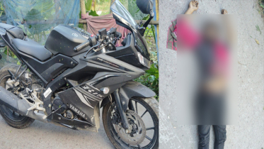 খুলনার রাস্তায় গুলিবৃদ্ধ যুবকের মরদেহ, পাশে মোটরসাইকেল খুলনার রাস্তায় গুলিবৃদ্ধ যুবকের মরদেহ, পাশে মোটরসাইকেল