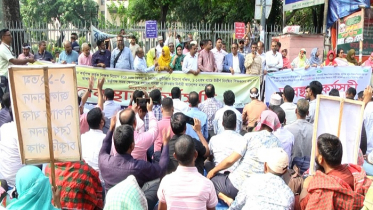১-১২ তম নিবন্ধিত শিক্ষকদের অবস্থান কর্মসূচি পালন