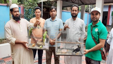 আকাশে উড়ল খাঁচায় বন্দি পাখি, মুচলেকায় ছাড়া পেল শিকারি