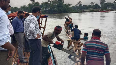 আত্রাই নদী থেকে ৩টি সোঁতিজালের বাঁধ অপসারণ 