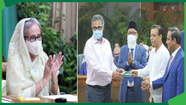 বন্যা দুর্গতদের জন্য প্রধানমন্ত্রীর ত্রাণ তহবিলে এনআরবিসি ব্যাংকের অনুদান প্রদান