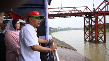 সিলেটে বন্যা প্রতিরোধী অবকাঠামো নির্মাণের উদ্বোধন প্রধানমন্ত্রীর