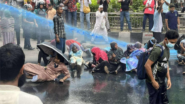 প্রেসক্লাবে আন্দোলনকারীদের ওপর জলকামান-সাউন্ড গ্রেনেড নিক্ষেপ