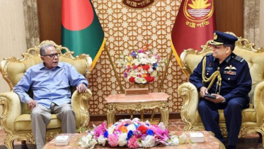 রাষ্ট্রপতির সাথে বিদায়ী বিমান বাহিনী প্রধানের সাক্ষাৎ