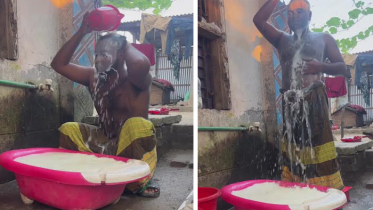 প্রবাস থেকে ফিরে স্ত্রীকে তালাক দিয়ে দুধে গোসল যুবকের