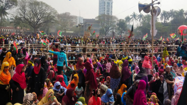 রাজশাহীর পথে তারেক রহমান, কানায় কানায় পূর্ণ মাদ্রাসা মাঠ
