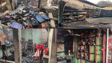 ঠাকুরগাঁওয়ে ৮ দোকান পুড়ে ছাই, ২৫ লাখ টাকার ক্ষতি
