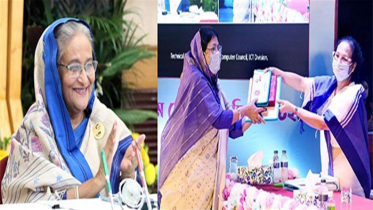 প্রধানমন্ত্রী পাঁচ বিশিষ্ট ব্যক্তির হাতে রোকেয়া পদক তুলে দিলেন