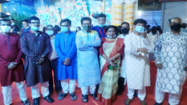 পূজা মণ্ডপ পরিদর্শনে সম্প্রীতি বাংলাদেশ প্রতিনিধি দল