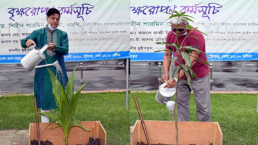 মুজিববর্ষ উপলক্ষে সংসদ চত্বরে বৃক্ষরোপণ