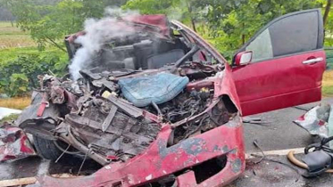 বগুড়ায় প্রাইভেটকার-ট্রাকের মুখোমুখি সংঘর্ষ, নিহত ২