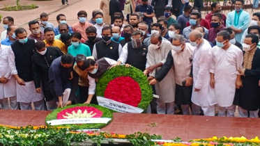 জাতীয় কবির সমাধিতে আওয়ামী লীগের শ্রদ্ধা