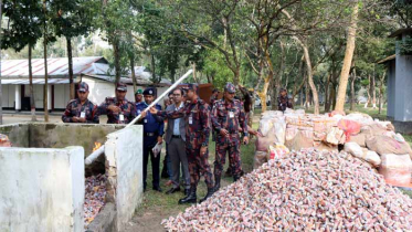 মৌলভীবাজারে দেড় কোটি টাকা মূল্যের মাদকদ্রব্য ধ্বংস