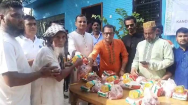 ভোলায় ৫০০ পরিবারের মাঝে কোরবানির মাংস বিতরণ 