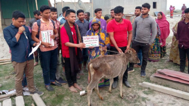 চরের ১০টি পরিবার পেলো স্বাবলম্বী হবার সহায়তা