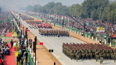 ভারতের প্রজাতন্ত্র দিবসে বর্ণাঢ্য কুচকাওয়াজ