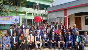 দোহারে শহীদ মিনার উদ্বোধন ও সেলাই মেশিন বিতরণ