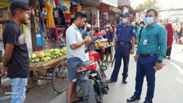 দোহারে মাস্ক না পরায় ২০ জনকে জরিমানা