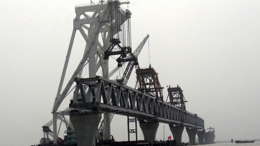 পদ্মা সেতুর ৪ হাজার ৯৫০ মিটার দৃশ্যমান