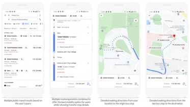 বাস ও ট্রেনের জন্য গুগল ম্যাপসের নতুন ফিচার