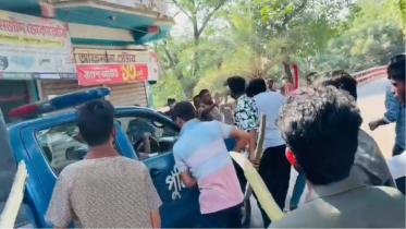 গোপালগঞ্জে পুলিশের গাড়িতে হামলা, আহত ২ পুলিশ সদস্য