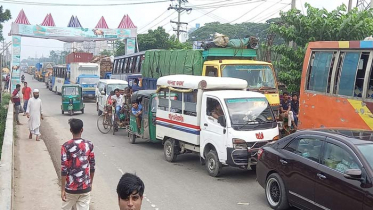 ঢাকা-সিলেট মহাসড়কের কাচঁপুরে ১০ কিলোমিটার জুড়ে যানজট