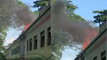 সিলেটগামী কালনী এক্সপ্রেস ট্রেনে আগুন