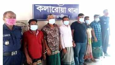 কলারোয়ায় ওয়ারেন্টভুক্ত ৫ আসামী আটক