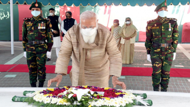 বঙ্গবন্ধুর সমাধিসৌধে নরেন্দ্র মোদির শ্রদ্ধা নিবেদন