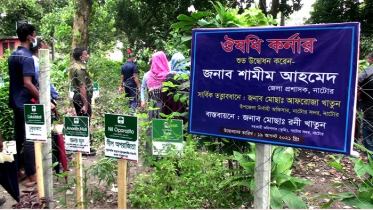 নাটোর উত্তরা গণভবনের বাড়তি আকর্ষন ‘ঔষধি কর্নার’