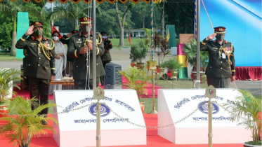 মিলিটারি ডেন্টাল সেন্টার যশোর ও জাহানাবাদের পতাকা উত্তোলন