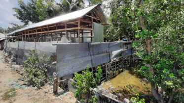 মোংলায় সরকারি খাল দখল করে দোকান নির্মাণ