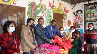 শ্রীমঙ্গল হাওর পাড়ের শিক্ষার্থীদের মধ্যে শীতবস্ত্র বিতরণ