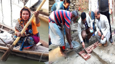 প্রধানমন্ত্রীর ঘর পেয়ে নৌকায় বসবাসের কষ্ট ঘুচল মিলন নেছার