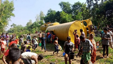 তেলবাহী ট্রেন লাইনচ্যুত, সিলেটের পথে রেল বন্ধ