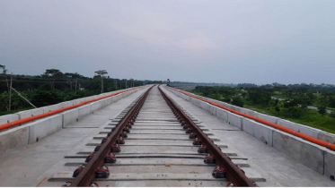 পদ্মা সেতুতে রেললাইন বসানো শুরু